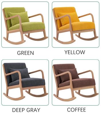 Chaise de salon fournisseur direct de style nordique européen en bois massif chaise basculante en bois avec spécifique inclus