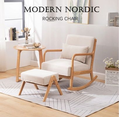 Chaise de salon fournisseur direct de style nordique européen en bois massif chaise basculante en bois avec spécifique inclus