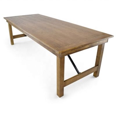 Banquet Hotel Home Table de ferme pliante en bois avec bois de pin massif