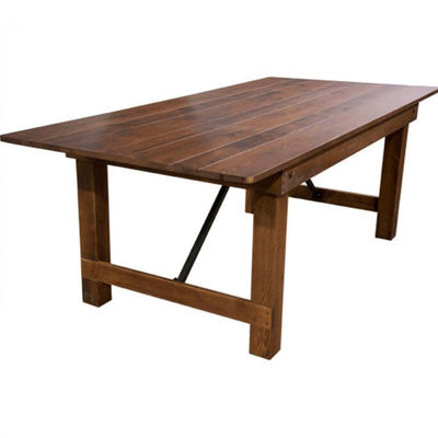 Banquet Hotel Home Table de ferme pliante en bois avec bois de pin massif