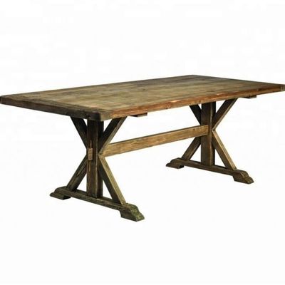 Banquet Hotel Home Table de ferme pliante en bois avec bois de pin massif