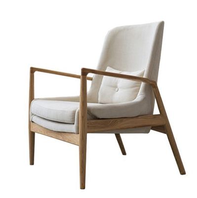 Chaise de canapé simple tapissée en bois gris/vert pour meubles de salon modernes