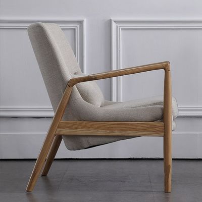 Chaise de canapé simple tapissée en bois gris/vert pour meubles de salon modernes