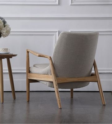 Chaise de canapé simple tapissée en bois gris/vert pour meubles de salon modernes