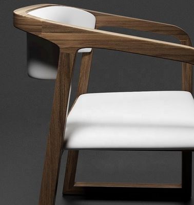 Fin Luxe Tout en bois massif Chaise ronde pour ménage moderne Loisirs Salle de séjour Restaurant Dining in Home Meubles généraux