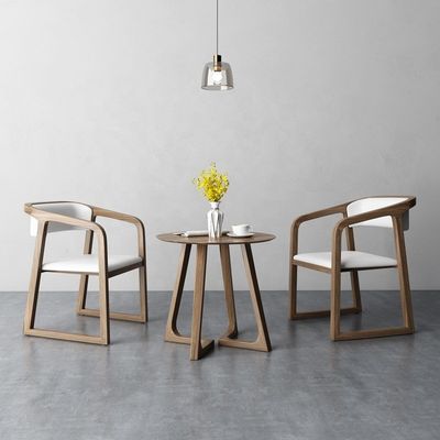 Fin Luxe Tout en bois massif Chaise ronde pour ménage moderne Loisirs Salle de séjour Restaurant Dining in Home Meubles généraux