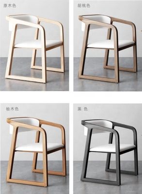 Fin Luxe Tout en bois massif Chaise ronde pour ménage moderne Loisirs Salle de séjour Restaurant Dining in Home Meubles généraux