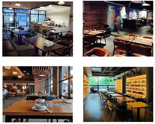 Table à manger en bois rectangulaire de design moderne pour les meubles de table de restaurant