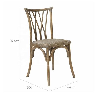 Chaise en bois pour hôtel mariage événement restaurant banquet salle à manger chaise de mariage antique et empilable