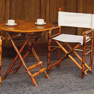 Table pliante en bambou pour meubles d'extérieur et loisirs