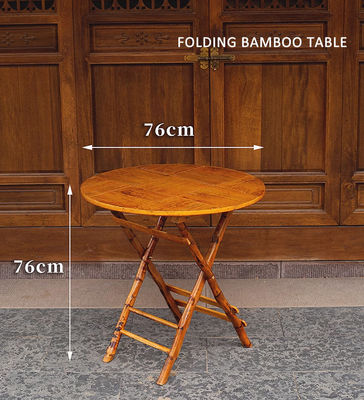 Table pliante en bambou pour meubles d'extérieur et loisirs