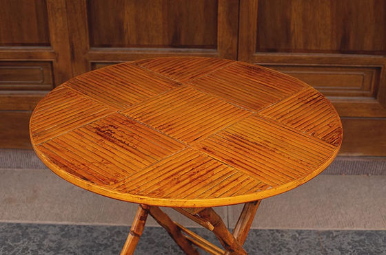 Table pliante en bambou pour meubles d'extérieur et loisirs