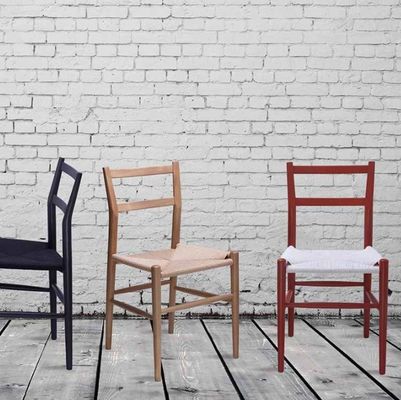 Chaise de salle à manger en rotin de bois pour meubles de maison nordiques