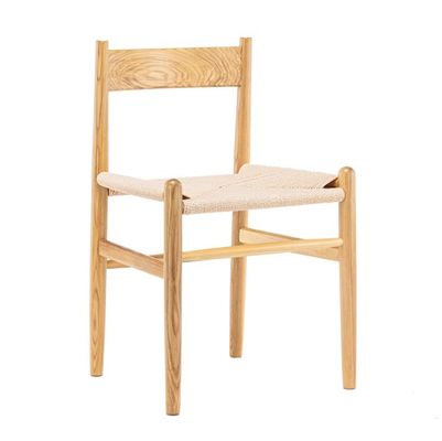 Meubles de salle à manger en bois rattan nordique Chaise à manger pour besoins personnalisés