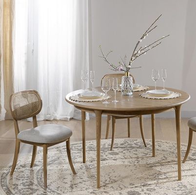 Chaise en rotin ancien/chaise en osier Chaise de salle à manger en bois massif Chaise en rotin sans bras pour les besoins des clients