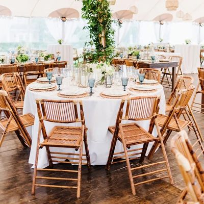 Moderne style de design bois rustique de bambou pliable salle à manger extérieure chaise pour événement fête meubles mariage