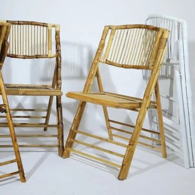 Moderne style de design bois rustique de bambou pliable salle à manger extérieure chaise pour événement fête meubles mariage