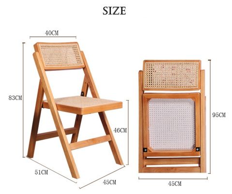Meubles de salle à manger en bois Chaises pliables durables pour les restaurants et les événements