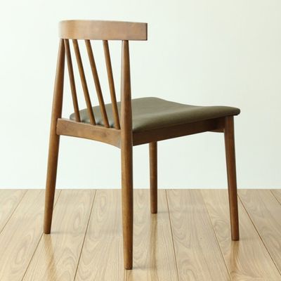 Généraux Meubles de maison de style design contemporain Chaise à manger en bois avec dossier de siège en cuir en tissu