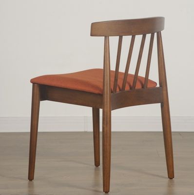 Généraux Meubles de maison de style design contemporain Chaise à manger en bois avec dossier de siège en cuir en tissu
