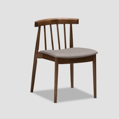 Généraux Meubles de maison de style design contemporain Chaise à manger en bois avec dossier de siège en cuir en tissu