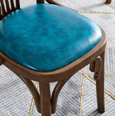 Style de design contemporain Chaise de restaurant en bois massif rembourrée pour la distribution de meubles à domicile