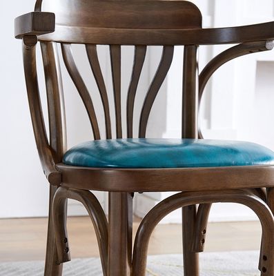 Style de design contemporain Chaise de restaurant en bois massif rembourrée pour la distribution de meubles à domicile