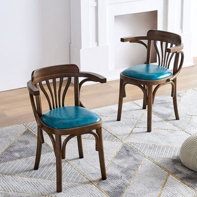 Style de design contemporain Chaise de restaurant en bois massif rembourrée pour la distribution de meubles à domicile