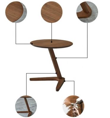 Table à café en bois massif pour salon moderne