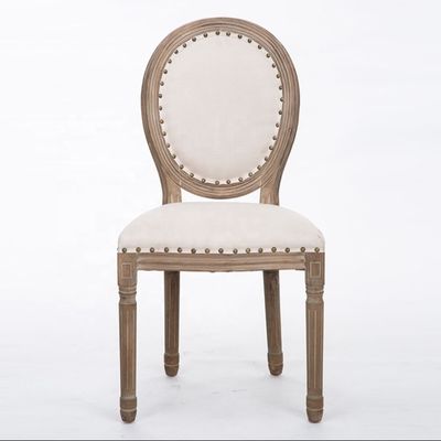 Design antique Europe Vantage intérieur en bois massif rond en roseau de canne à rouleaux chaise à manger pour le style traditionnel en Europe