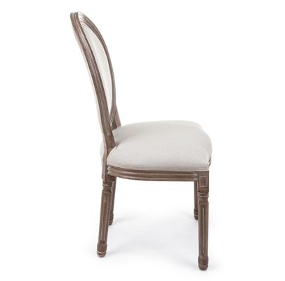 NO Chaise de banquet en bois massif pliée Louis pour événements Chaise de mariage et d'événement nordique D54*W53*SH44.5*H76.5