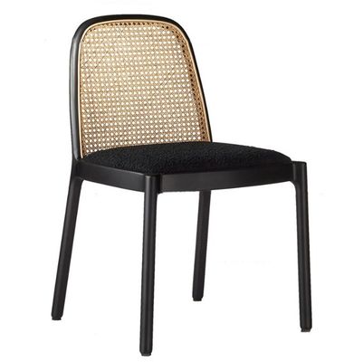 Emballage du courrier Durable en bois massif sans bras chaise de salle à manger en rotin pour salle à manger