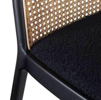 Emballage du courrier Durable en bois massif sans bras chaise de salle à manger en rotin pour salle à manger