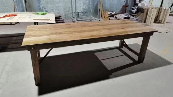 Commercialisation en gros Banquet Hôtel maison pliable en bois massif de pin Table et banc de ferme de luxe de style classique avec emballage de courrier Y