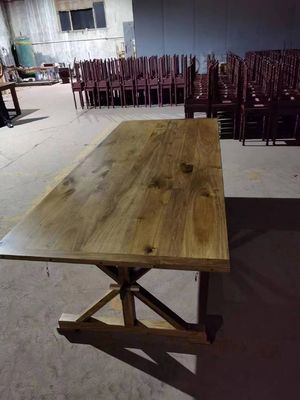 Commercialisation en gros Banquet Hôtel maison pliable en bois massif de pin Table et banc de ferme de luxe de style classique avec emballage de courrier Y