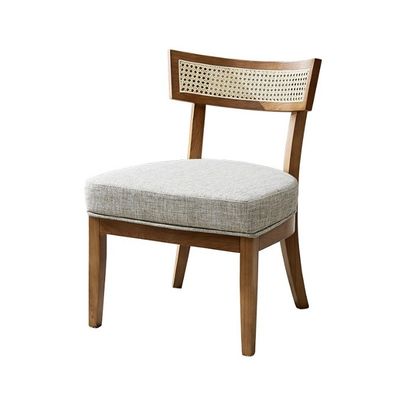 Chaise à manger en rotin de style nordique chaise en bois massif rembourrée pour la décoration du salon