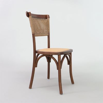 Meubles de salle à manger Design naturel moderne Chaises de banquet en bois massif en rotin