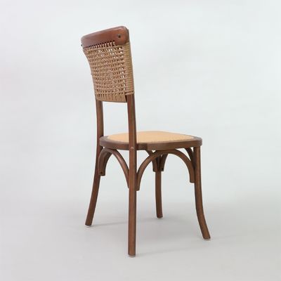 Meubles de salle à manger Design naturel moderne Chaises de banquet en bois massif en rotin