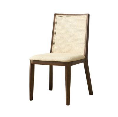 Meubles de restaurant Chaise en rotin avec cadre en bois de cendres et siège rembourrée