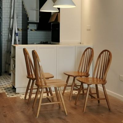 Chaise en bois classique nordique Windsor Chaises en bois pour salon pliées NON NON pliées NON pliées NON pliées