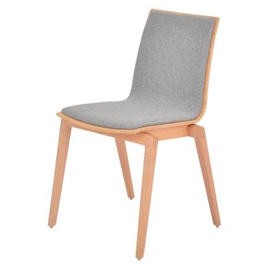 Assise en bois massif Chaise empilable pour café et restaurant Conception de dos incurvé