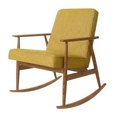 Meubles de salon modernes canapé à bascule en bois fauteuil avec siège en velours en tissu