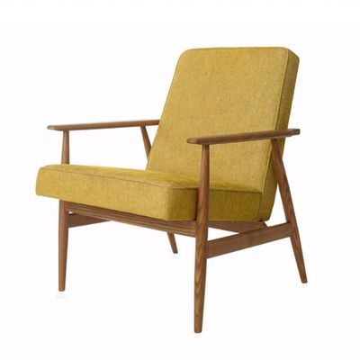 Meubles de salon modernes canapé à bascule en bois fauteuil avec siège en velours en tissu