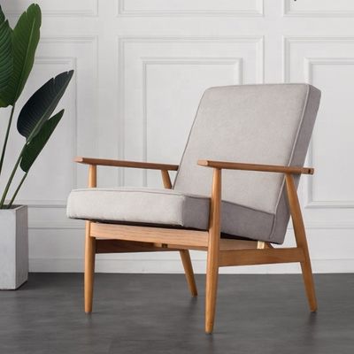 Meubles de salon modernes canapé à bascule en bois fauteuil avec siège en velours en tissu