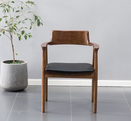 Chaises de salle à manger en bois massif rembourrée de style nordique classique pour salle à manger et salon