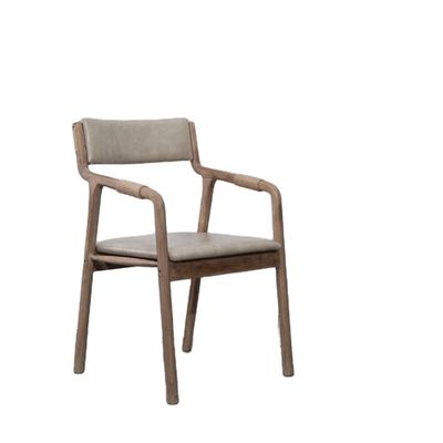 Meubles de salle à manger bois massif style vintage corde décoré fauteuil à manger