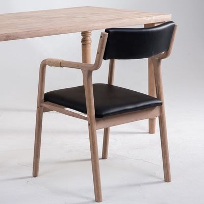 Meubles de salle à manger bois massif style vintage corde décoré fauteuil à manger
