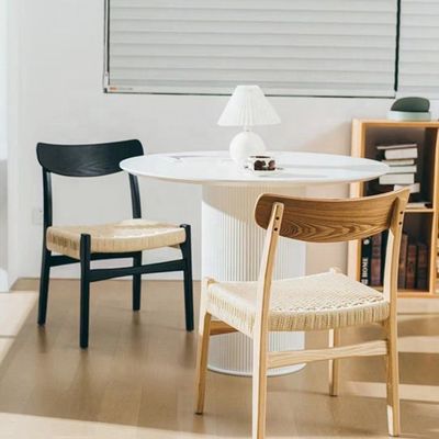 Meubles de salle à manger et de salon classiques Bon design Chaises en chêne ancien en bois Wishbone avec siège à corde