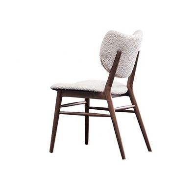 Chaise de salle à manger en cuir en PU avec des jambes en bois pour les meubles de salle à manger modernes