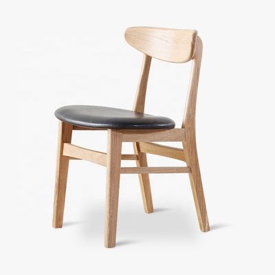 Chaise de restaurant en bois rembourrée en cuir en PU de style européen pour un design moderne et luxueux